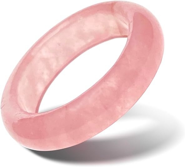 6MM Thickness Natural Domed Gemstone Band Rings  Diameter 16-18mm Vintage Knuckle Stackable Finger Round Donut Ring