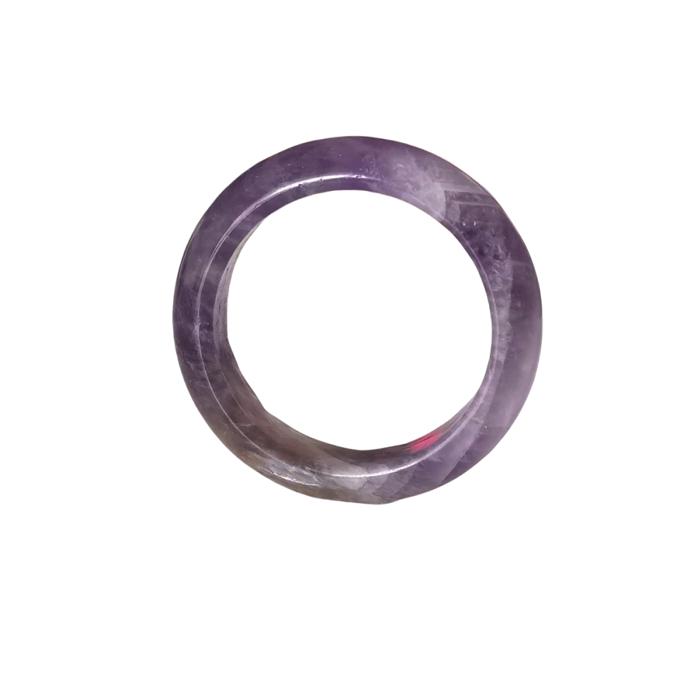 Amethyst  Band Rings 6MM Thickness  Natural Vintage Knuckle Stackable Finger Round Donut Ring for Women Girls