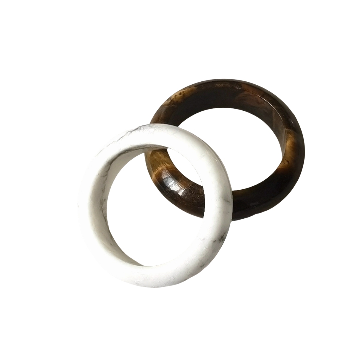 Howltie Band Rings 6MM Thickness  Natural Vintage Knuckle Stackable Finger Round Donut Ring for Women Girls
