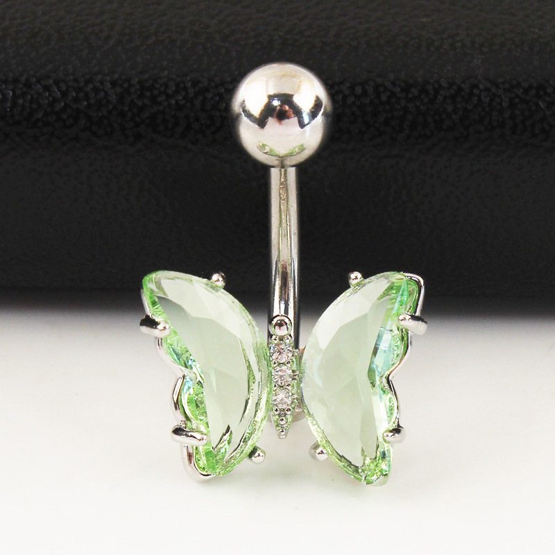 Stainless Steel Cubic Zirconia Barbell Stud Body Belly Navel Piercing Jewelry For Women Girls