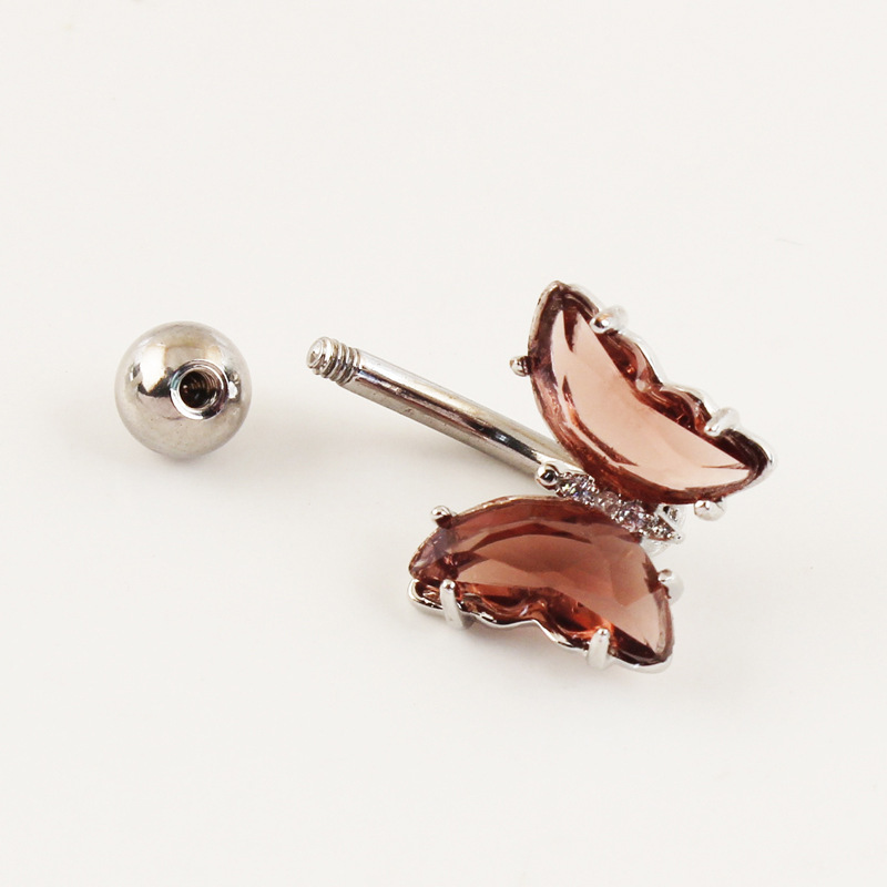 Stainless Steel Cubic Zirconia Barbell Stud Body Belly Navel Piercing Jewelry For Women Girls