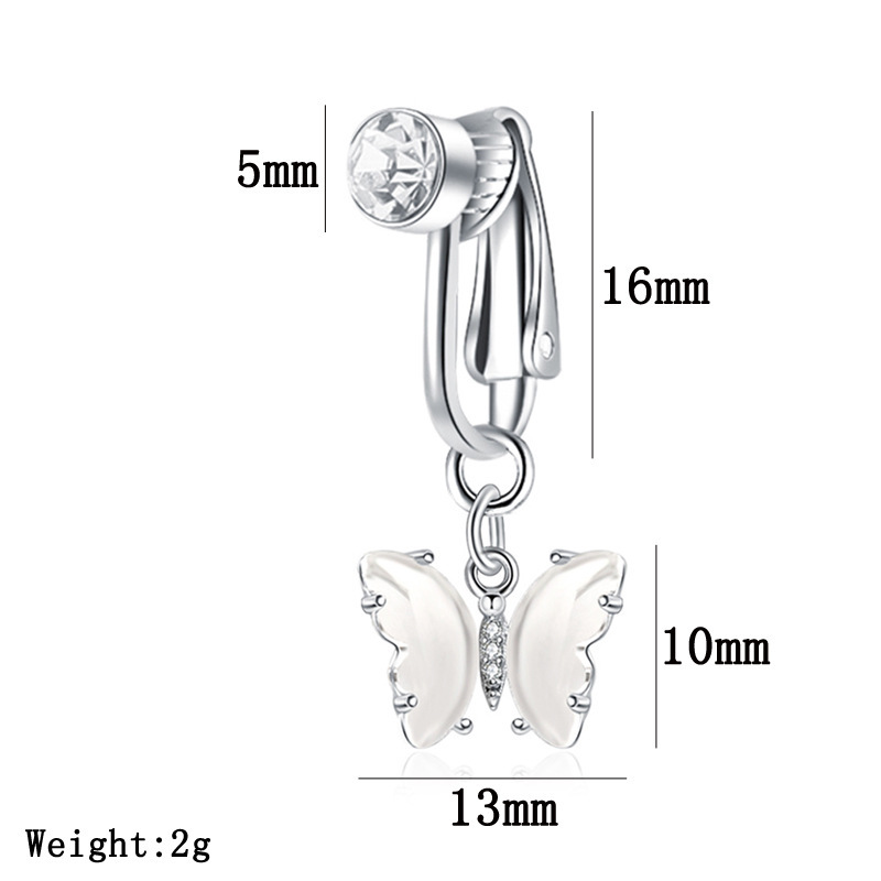 Stainless Steel Cubic Zirconia Barbell Stud Body Belly Navel Piercing Jewelry For Women Girls