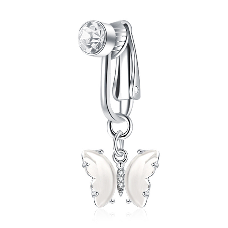 Stainless Steel Cubic Zirconia Barbell Stud Body Belly Navel Piercing Jewelry For Women Girls