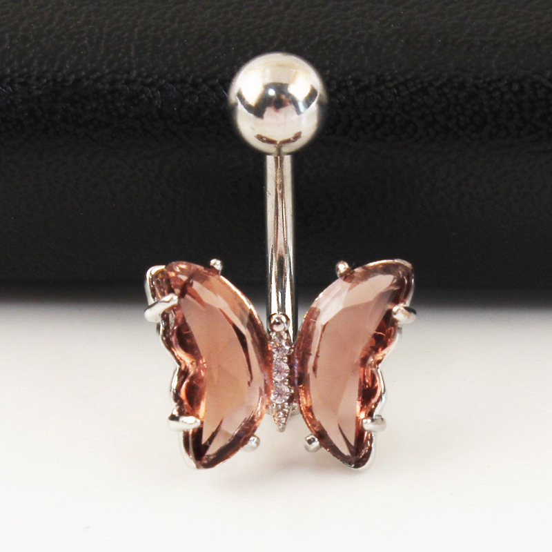 Stainless Steel Cubic Zirconia Barbell Stud Body Belly Navel Piercing Jewelry For Women Girls