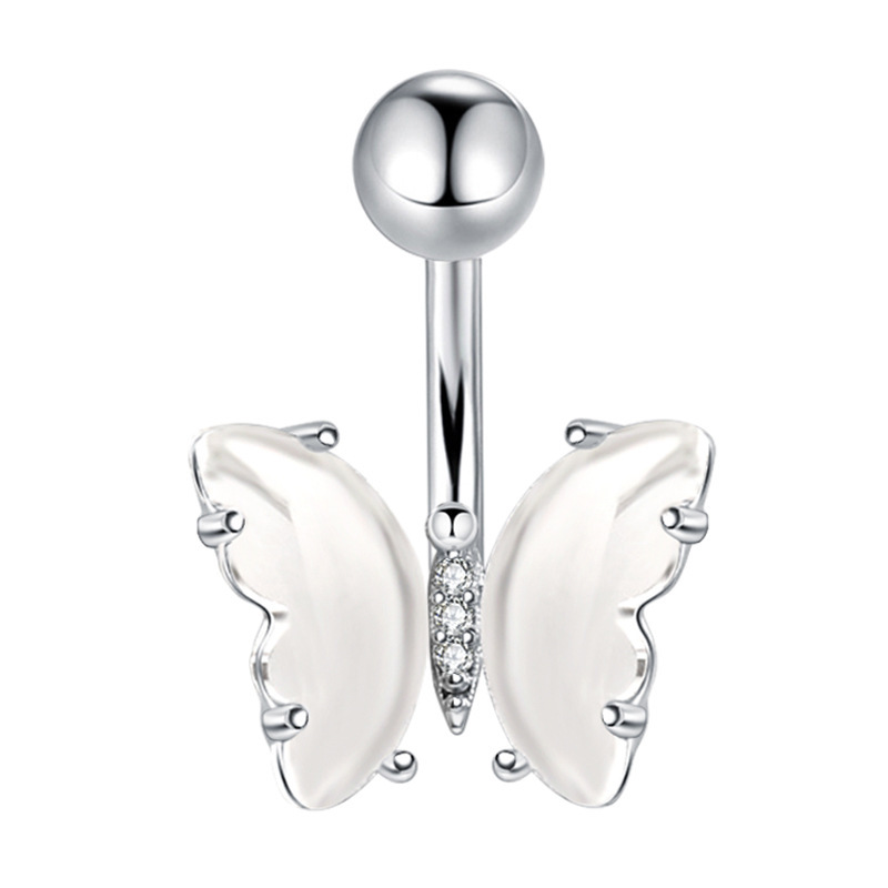 Stainless Steel Cubic Zirconia Barbell Stud Body Belly Navel Piercing Jewelry For Women Girls