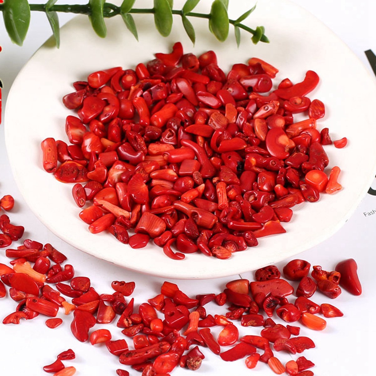 Chip Red Coral Beads for Home Decoration & Decor Making Jewelry 100Gram