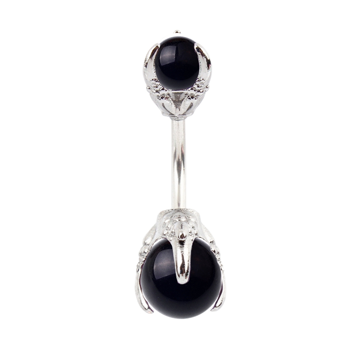 Natural Gemstone Balls Stainless Steel Barbell Stud Body Belly Navel Piercing Jewelry For Women Girls