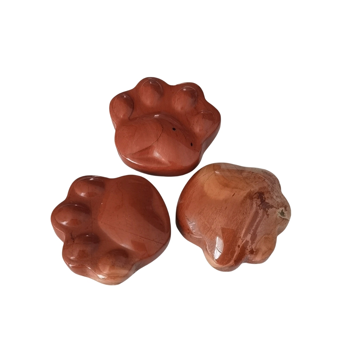 Red Jasper Cat Paw Gemstone for Home Decor 28x30mm Handmade Craved Gemstone Animal Hand Claw Reiki Healing Treatment Gemstone Ornament