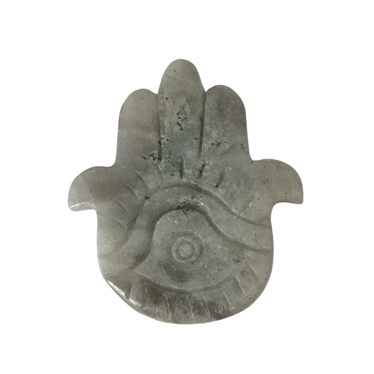 Hand of Fatima Gemstone For  Home & Office Decor Handmade Craved Natural Stone Evil Eye Hand 50X57MM Healing Chakra Crystal Yoga Hamsa Blessing