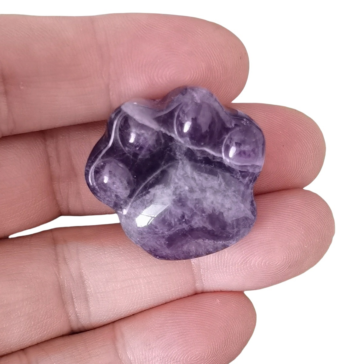 Cat Paw Gemstone for Home Decor 28x30mm Handmade Craved Gemstone Animal Hand Claw Reiki Healing Treatment Gemstone Ornament