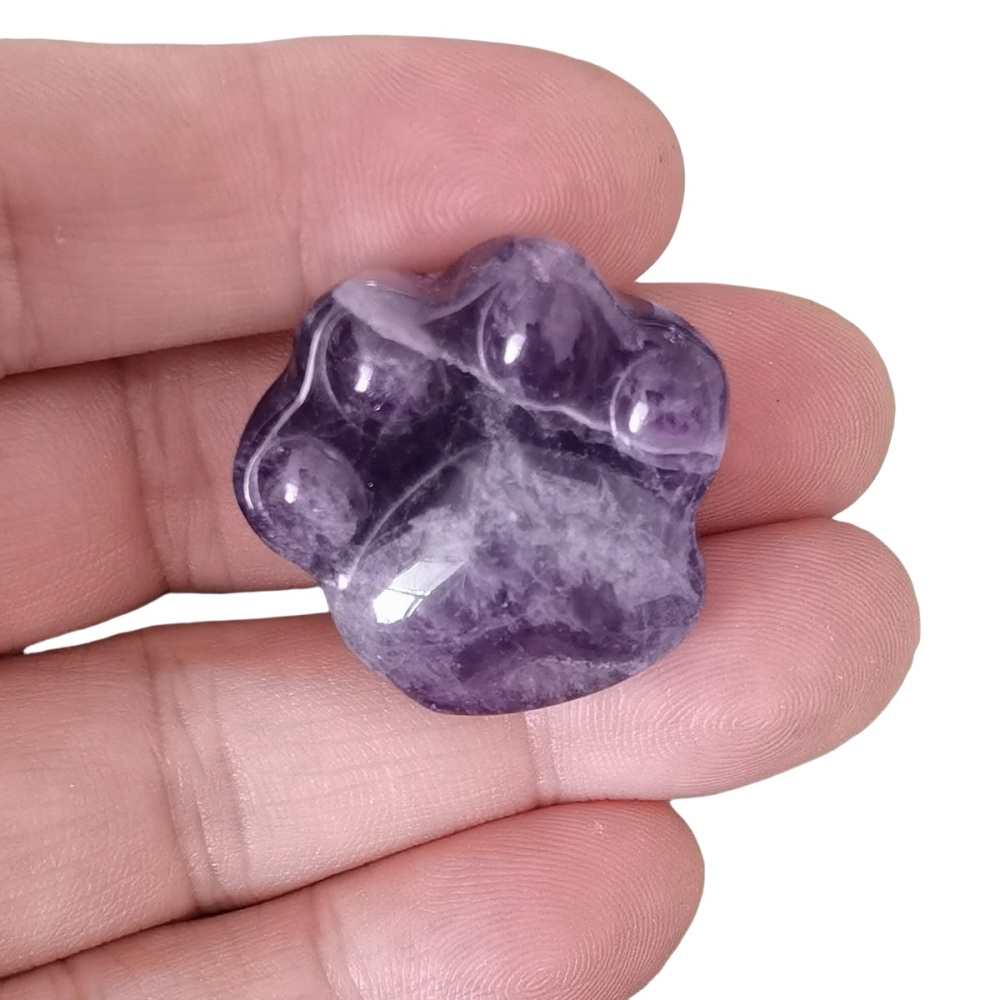 Cat Paw Gemstone for Home Decor 28x30mm Handmade Craved Gemstone Animal Hand Claw Reiki Healing Treatment Gemstone Ornament