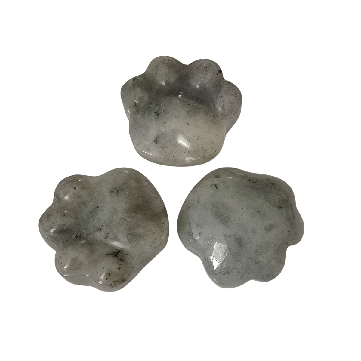 Labradorite Cat Paw Gemstone for Home Decor 28x30mm Handmade Craved Gemstone Animal Hand Claw Reiki Healing Treatment Gemstone Ornament
