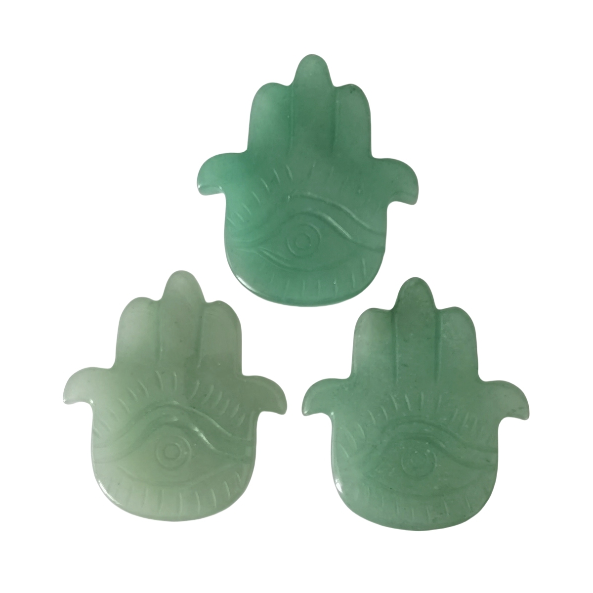 Hand of Fatima Gemstone For  Home & Office Decor Handmade Craved Natural Stone Evil Eye Hand 50X57MM Healing Chakra Crystal Yoga Hamsa Blessing
