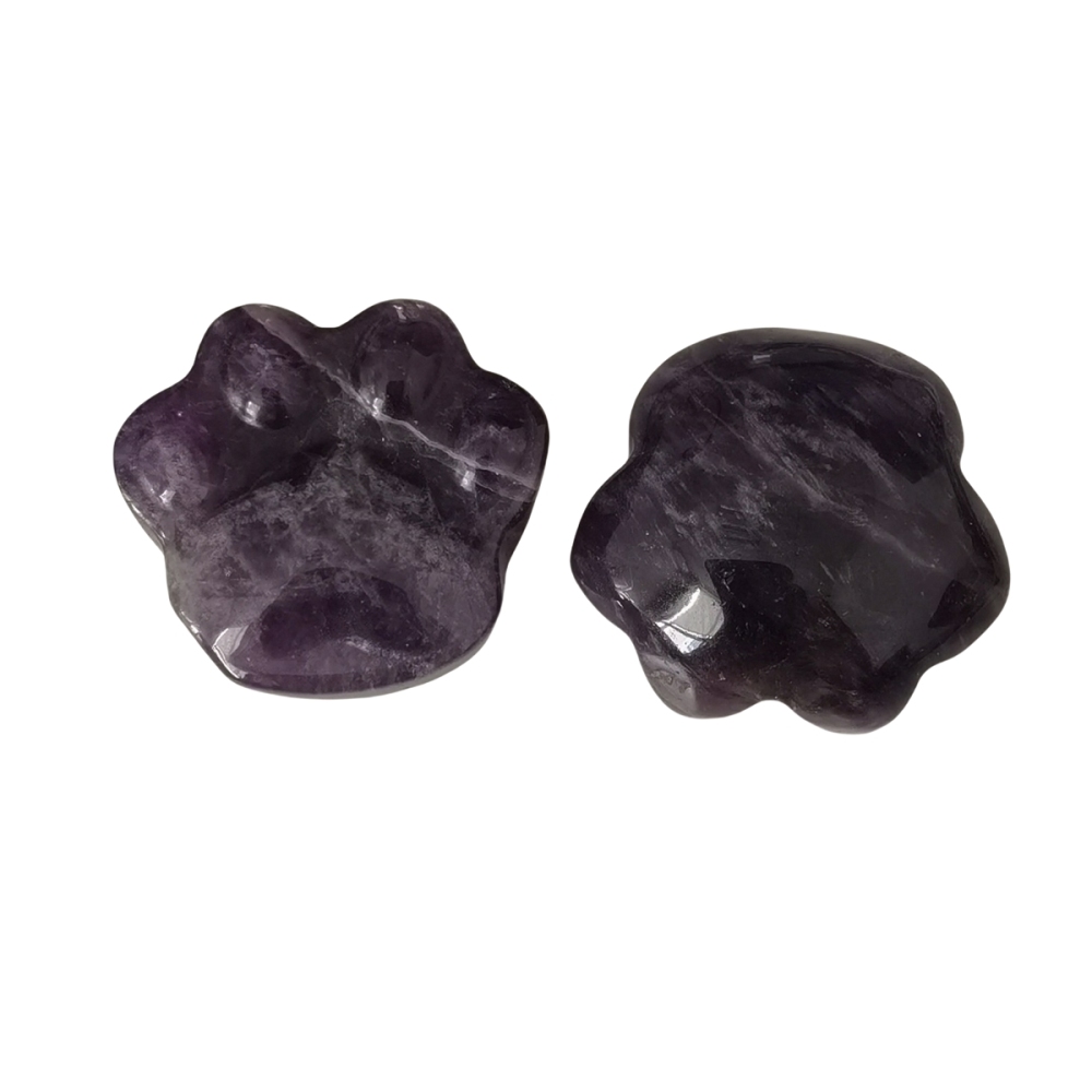 Amethyst Cat Paw Gemstone for Home Decor 28x30mm Handmade Craved Gemstone Animal Hand Claw Reiki Healing Treatment Gemstone Ornament
