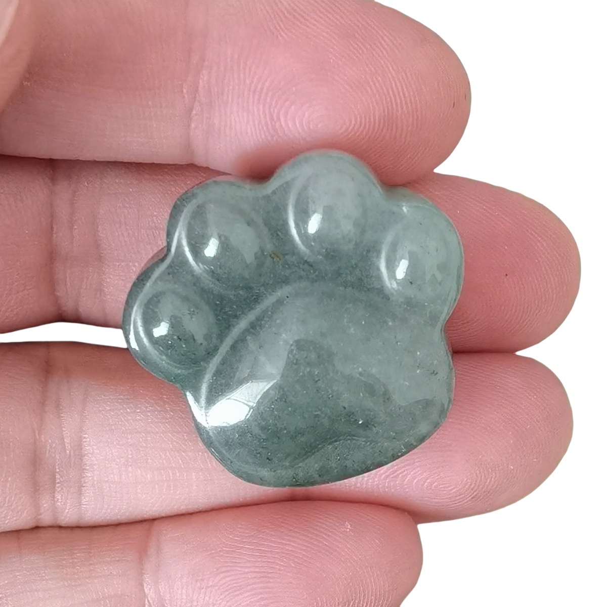 Green Aventurine Cat Paw Gemstone for Home Decor 28x30mm Handmade Craved Gemstone Animal Hand Claw Reiki Healing Treatment Gemstone Ornament