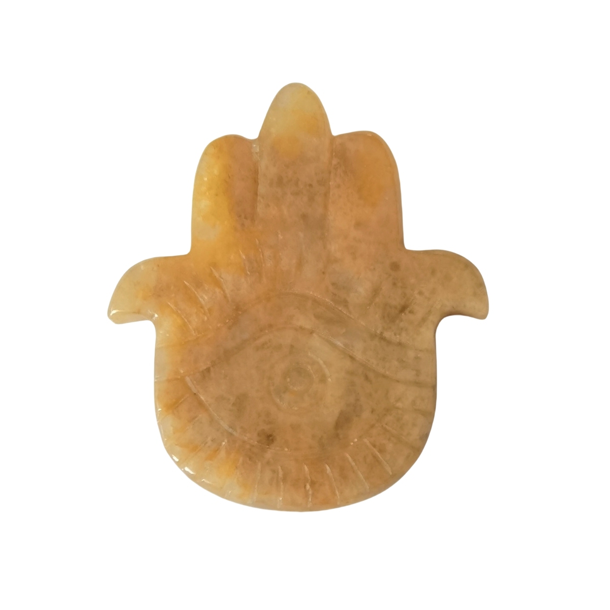 Hand of Fatima Gemstone For  Home & Office Decor Handmade Craved Natural Stone Evil Eye Hand 50X57MM Healing Chakra Crystal Yoga Hamsa Blessing