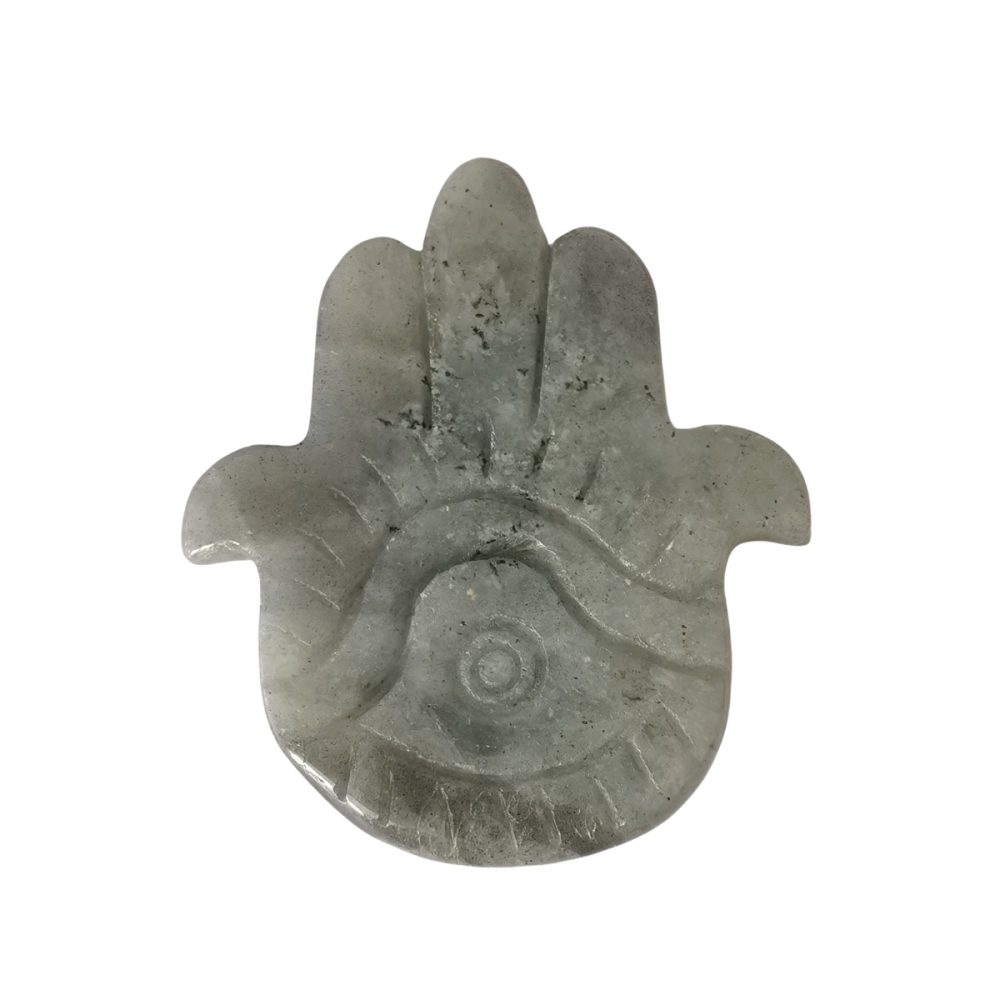 Hand of Fatima Gemstone For  Home & Office Decor Handmade Craved Natural Stone Evil Eye Hand 50X57MM Healing Chakra Crystal Yoga Hamsa Blessing