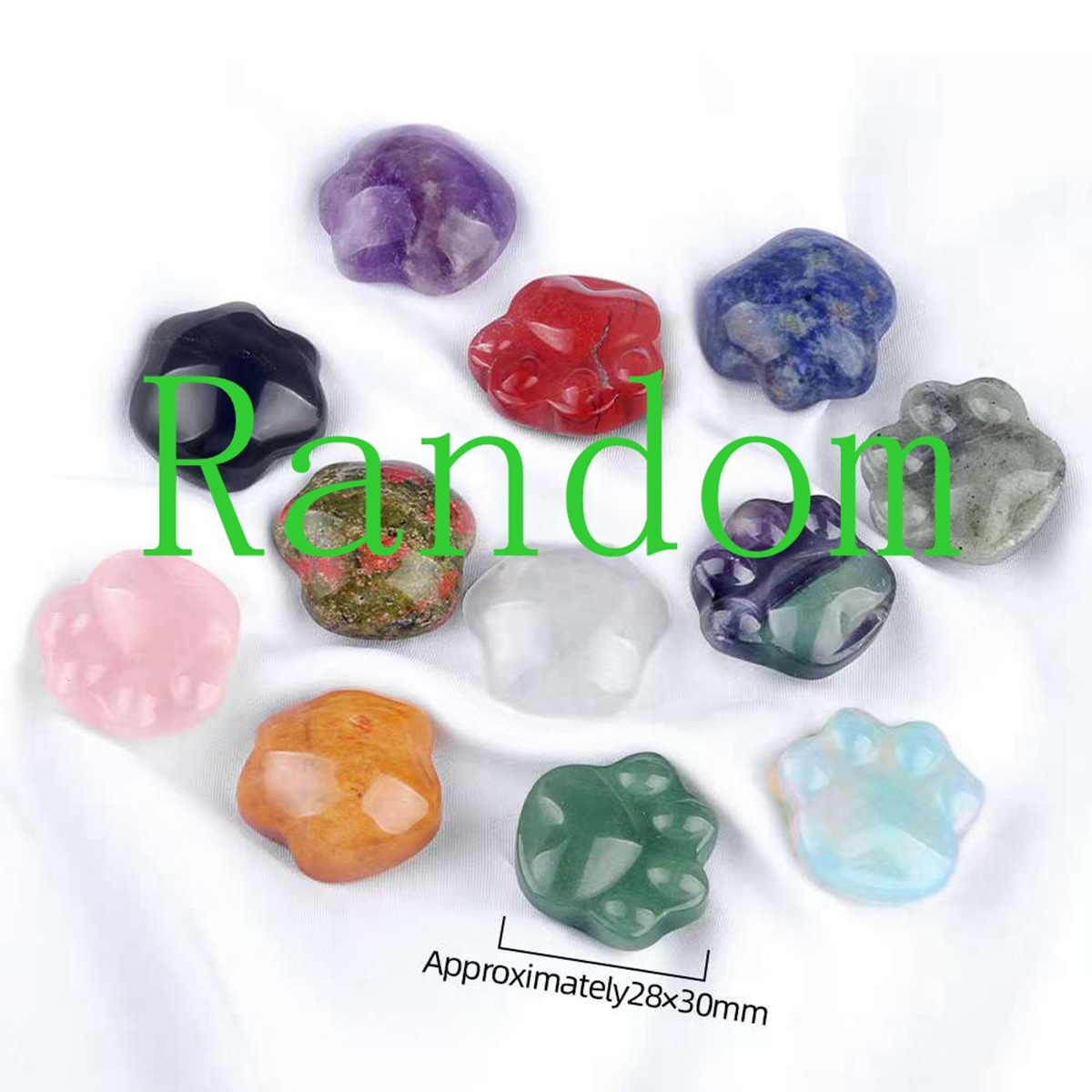 Cat Paw Gemstone for Home Decor 28x30mm Handmade Craved Gemstone Animal Hand Claw Reiki Healing Treatment Gemstone Ornament