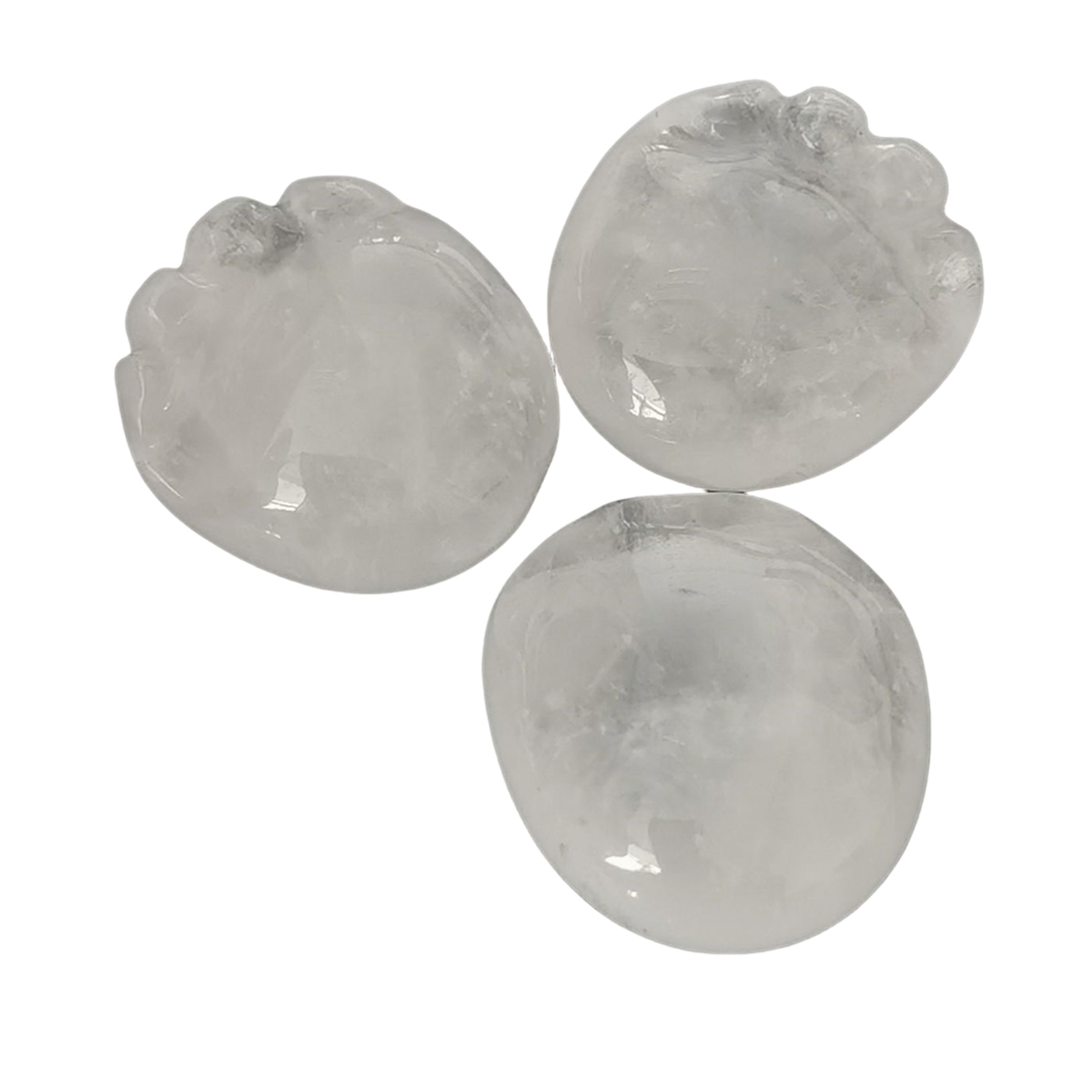 Quartz Crystal Children Foot Palm Gemstone for Decor Handmade Craved Reiki Healing Treatment Gemstone Ornament