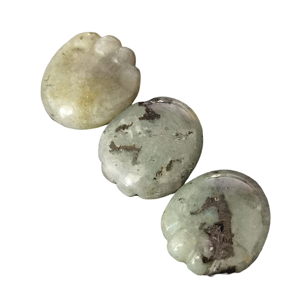 Labradorite  Children Foot Palm Gemstone for Decor Handmade Craved Reiki Healing Treatment Gemstone Ornament