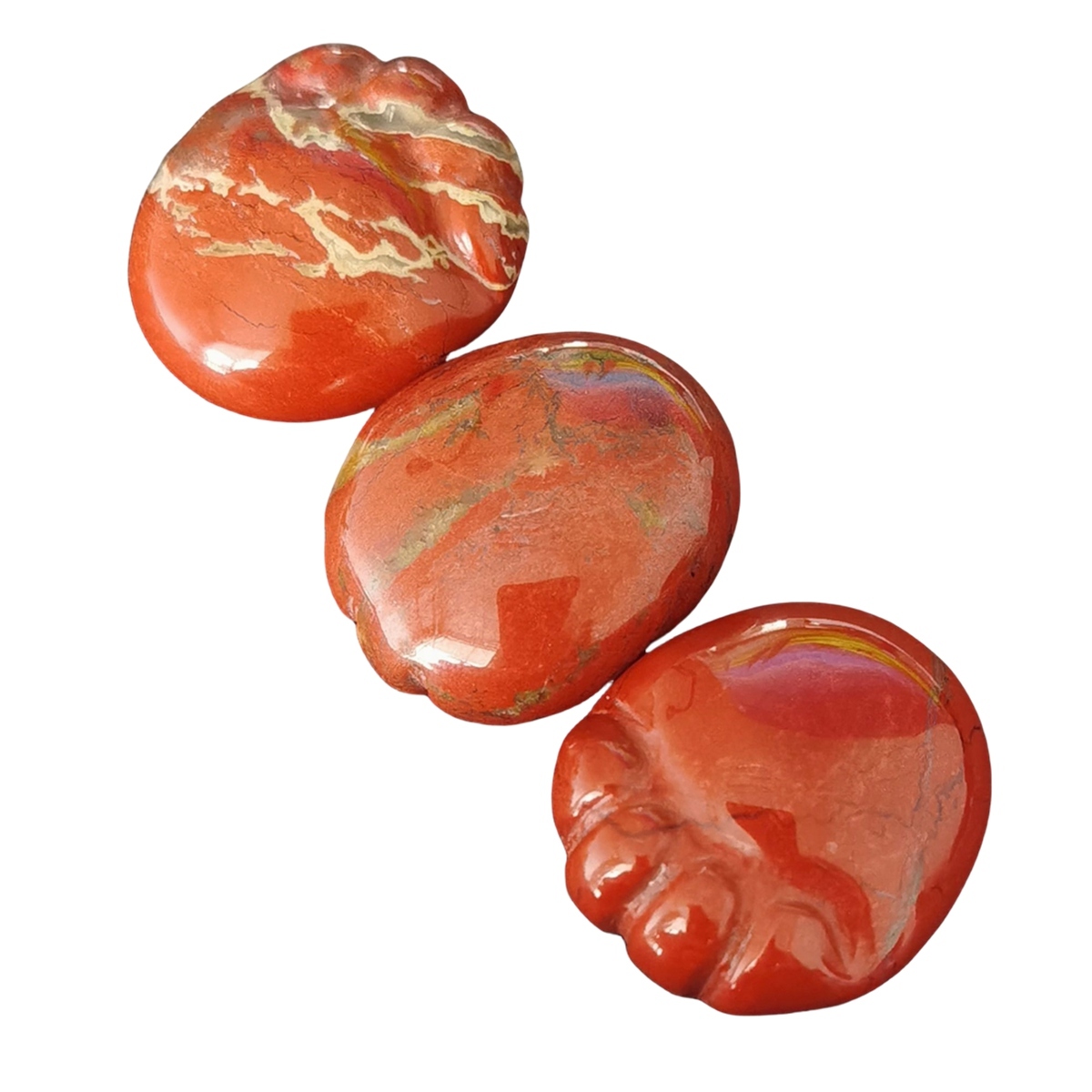 Red Jasper Children Foot Palm Gemstone for Decor Handmade Craved Reiki Healing Treatment Gemstone Ornament
