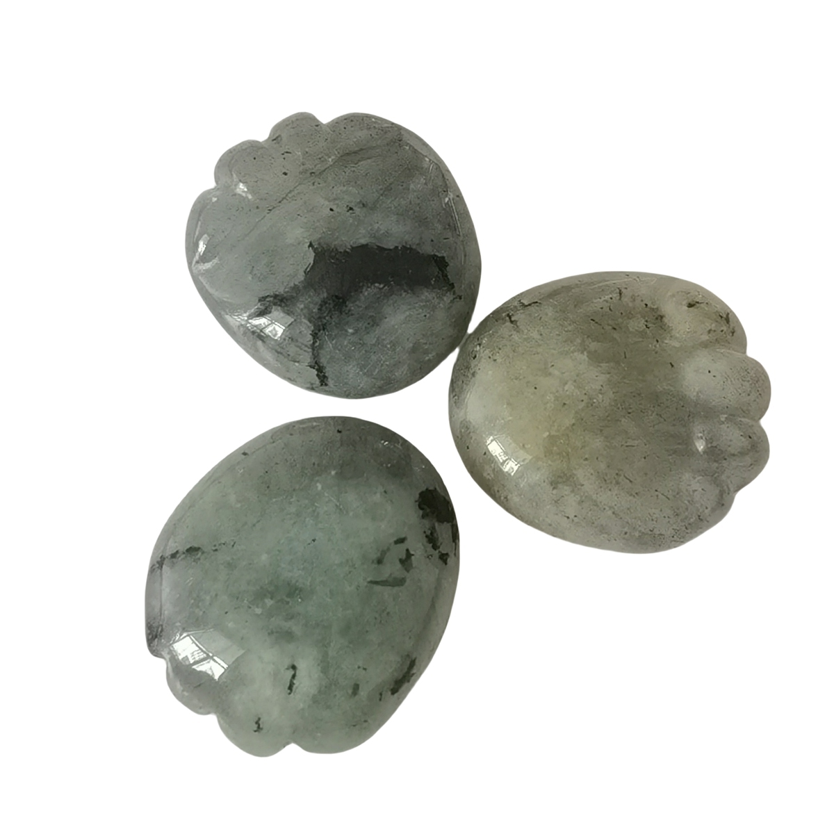 Labradorite  Children Foot Palm Gemstone for Decor Handmade Craved Reiki Healing Treatment Gemstone Ornament