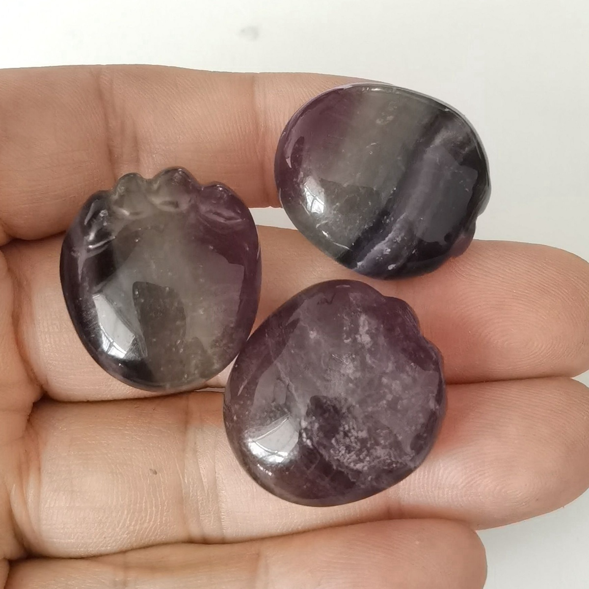 Children Foot Palm Gemstone for Decor Handmade Craved Reiki Healing Treatment Gemstone Ornament