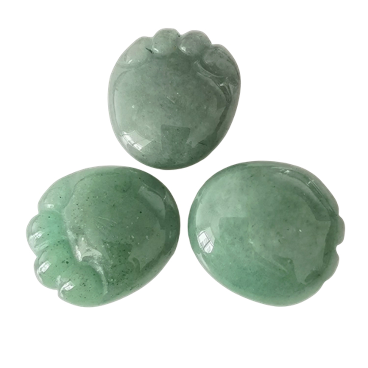 Green Aventurine Children Foot Palm Gemstone for Decor Handmade Craved Reiki Healing Treatment Gemstone Ornament