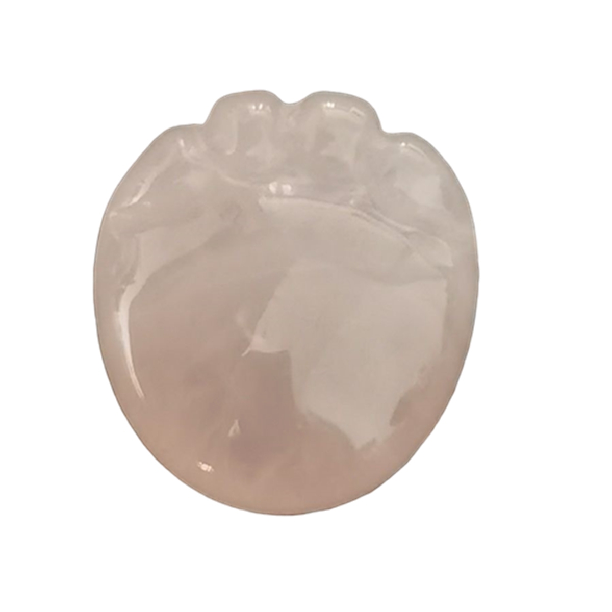 Rose Quartz Children Foot Palm Gemstone for Decor Handmade Craved Reiki Healing Treatment Gemstone Ornament