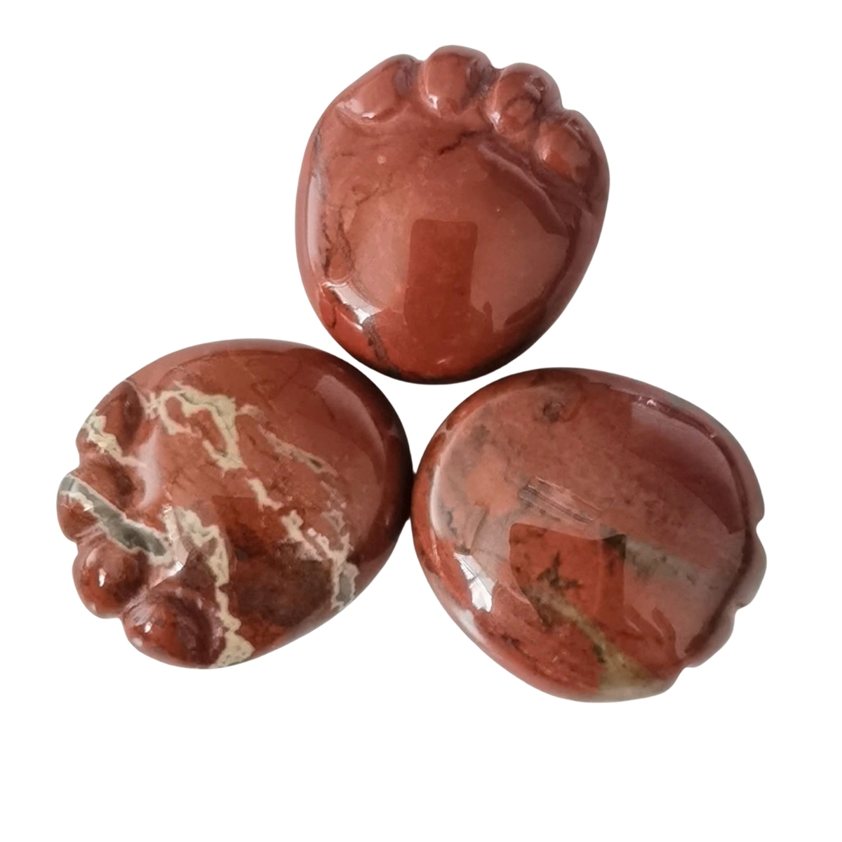 Red Jasper Children Foot Palm Gemstone for Decor Handmade Craved Reiki Healing Treatment Gemstone Ornament