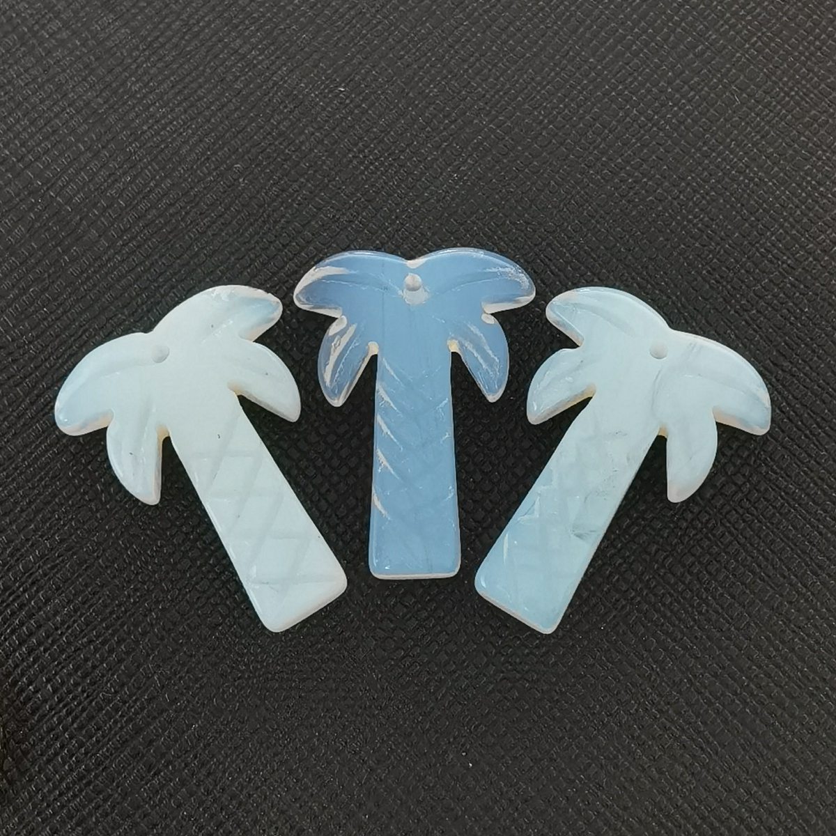 Syn.Opalite Coconut Tree Stone Pendant for DIY Making Jewelry Necklace hanmade Craved Crystal Collection  20x28mm