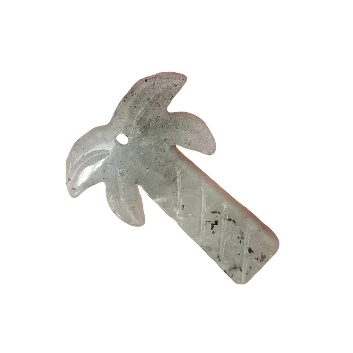 Labradorite Coconut Tree Stone Pendant for DIY Making Jewelry Necklace hanmade Craved Crystal Collection  20x28mm