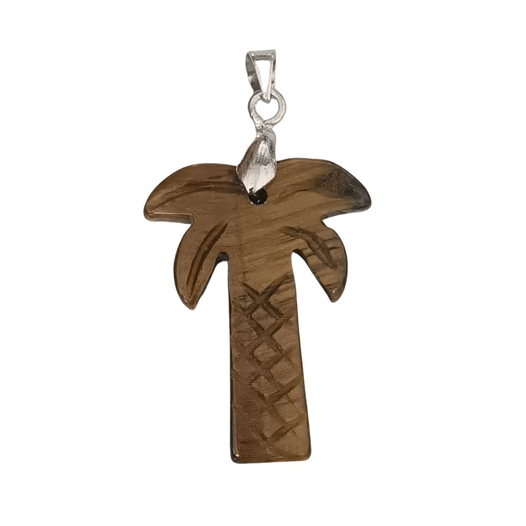 Coconut Tree Stone Pendant for DIY Making Jewelry Necklace hanmade Craved Crystal Collection  20x28mm