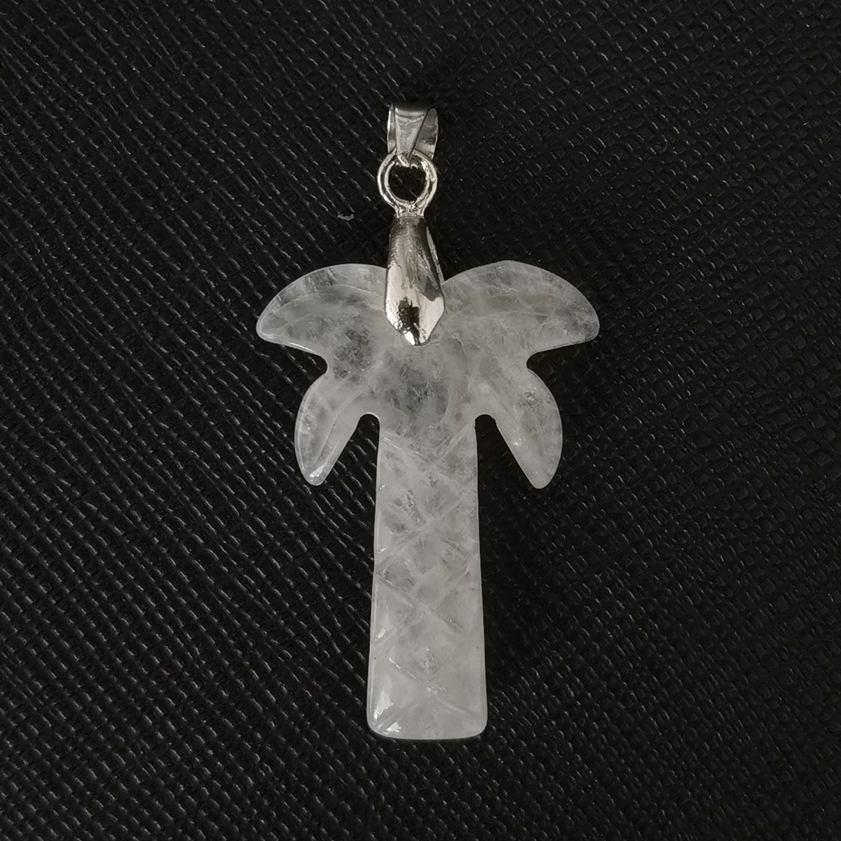 Coconut Tree Stone Pendant for DIY Making Jewelry Necklace hanmade Craved Crystal Collection  20x28mm