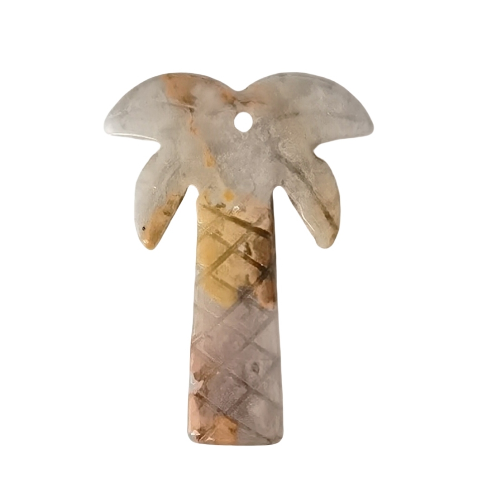 Sodalite Coconut Tree Stone Pendant for DIY Making Jewelry Necklace hanmade Craved Crystal Collection  20x28mm