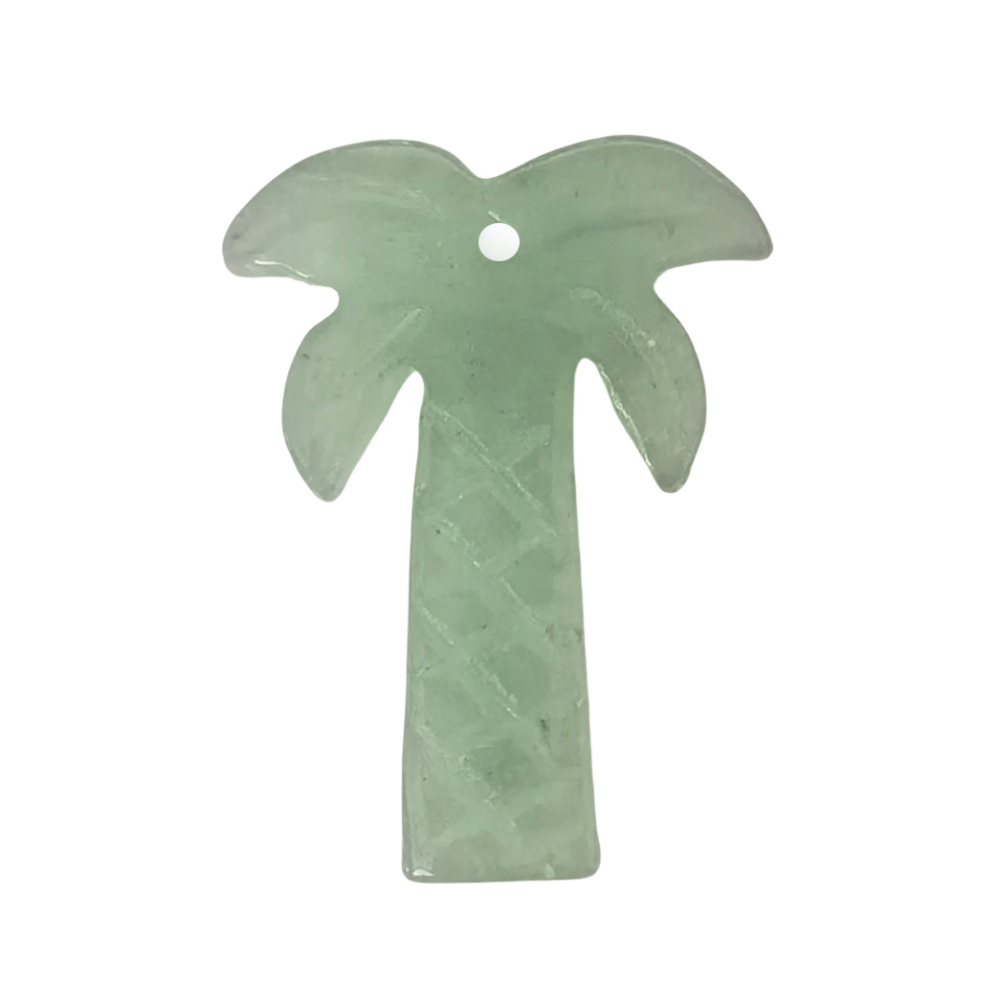 Coconut Tree Stone Pendant for DIY Making Jewelry Necklace hanmade Craved Crystal Collection  20x28mm