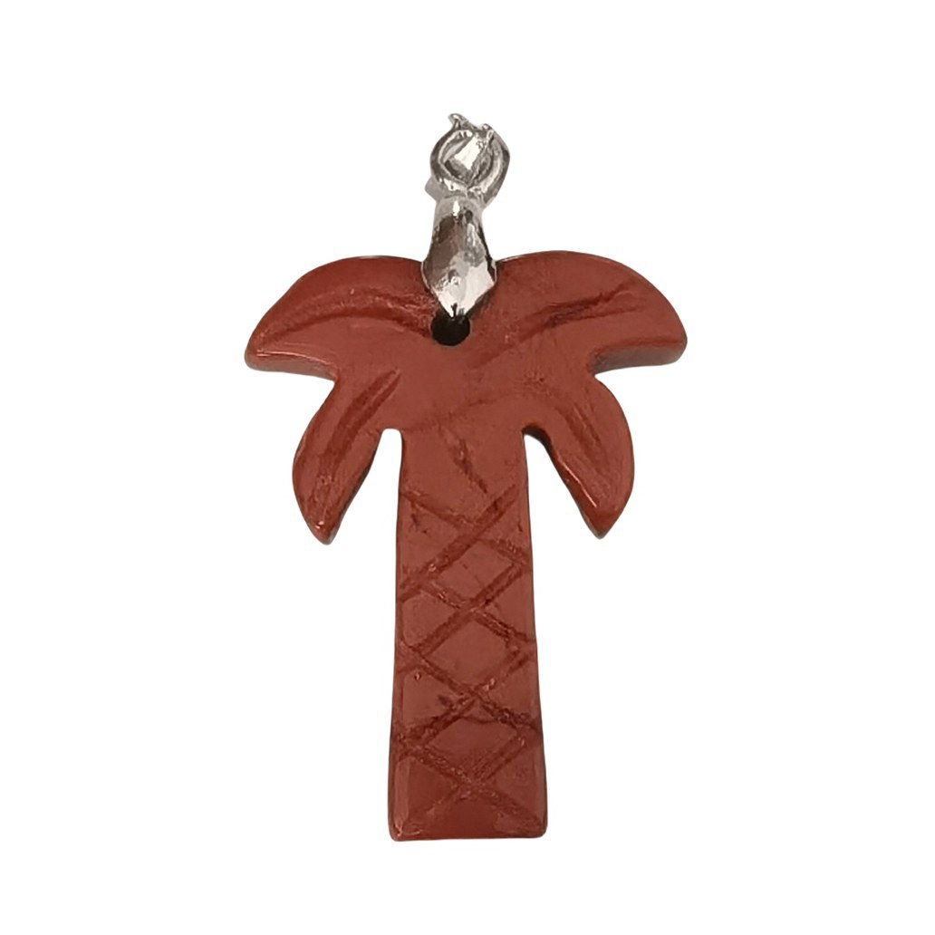 Coconut Tree Stone Pendant for DIY Making Jewelry Necklace hanmade Craved Crystal Collection  20x28mm