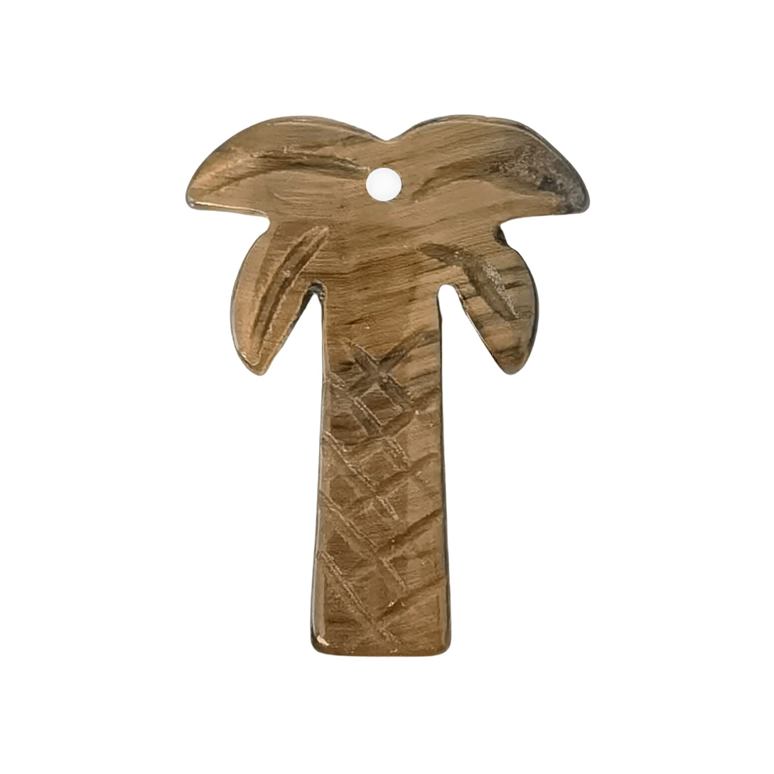 Coconut Tree Stone Pendant for DIY Making Jewelry Necklace hanmade Craved Crystal Collection  20x28mm