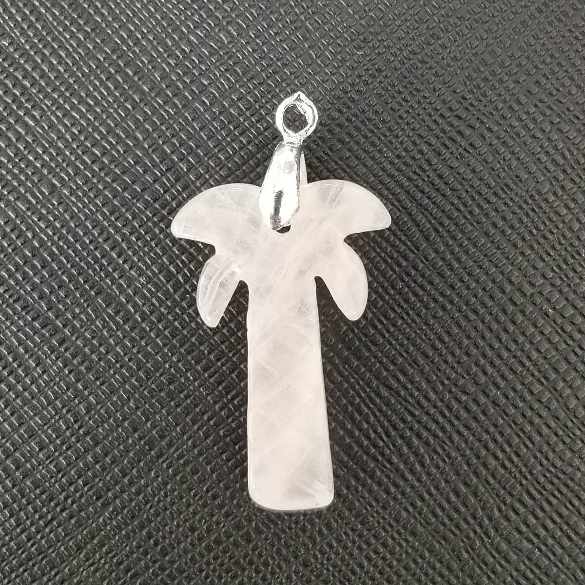 Coconut Tree Stone Pendant for DIY Making Jewelry Necklace hanmade Craved Crystal Collection  20x28mm
