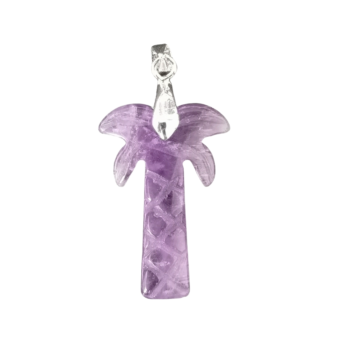 Coconut Tree Stone Pendant for DIY Making Jewelry Necklace hanmade Craved Crystal Collection  20x28mm