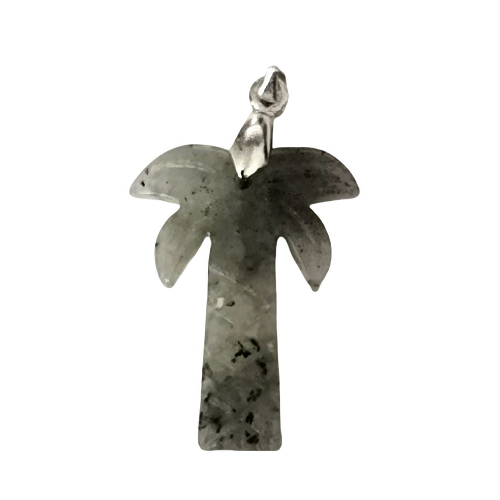 Coconut Tree Stone Pendant for DIY Making Jewelry Necklace hanmade Craved Crystal Collection  20x28mm