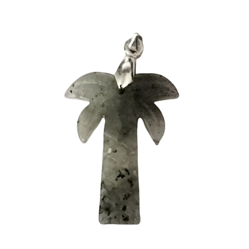 Coconut Tree Stone Pendant for DIY Making Jewelry Necklace hanmade Craved Crystal Collection  20x28mm