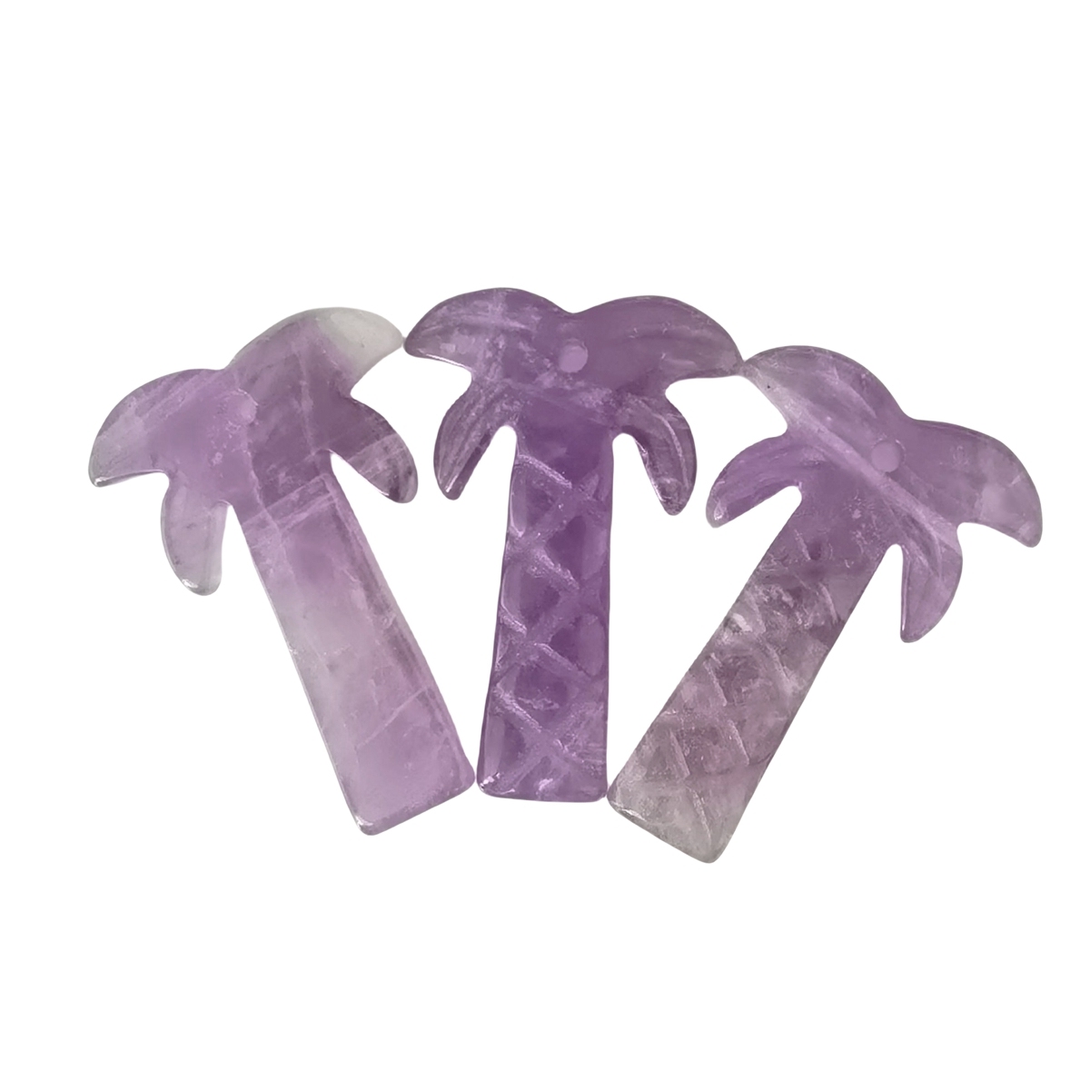 Coconut Tree Stone Pendant for DIY Making Jewelry Necklace hanmade Craved Crystal Collection  20x28mm