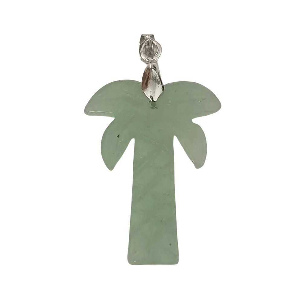 Coconut Tree Stone Pendant for DIY Making Jewelry Necklace hanmade Craved Crystal Collection  20x28mm