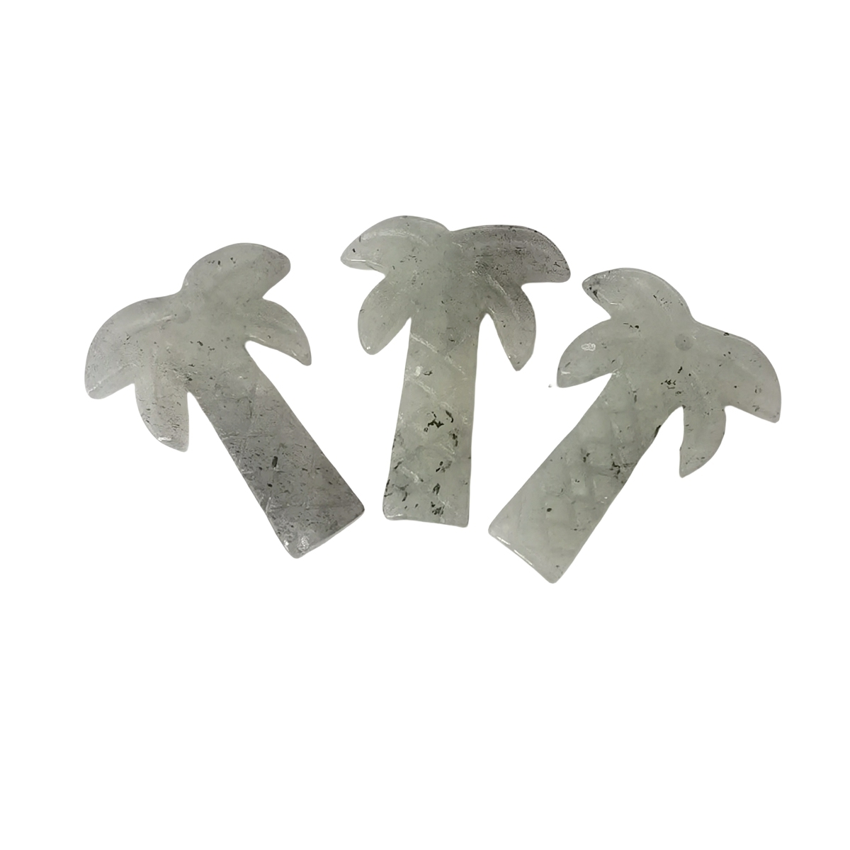 Labradorite Coconut Tree Stone Pendant for DIY Making Jewelry Necklace hanmade Craved Crystal Collection  20x28mm