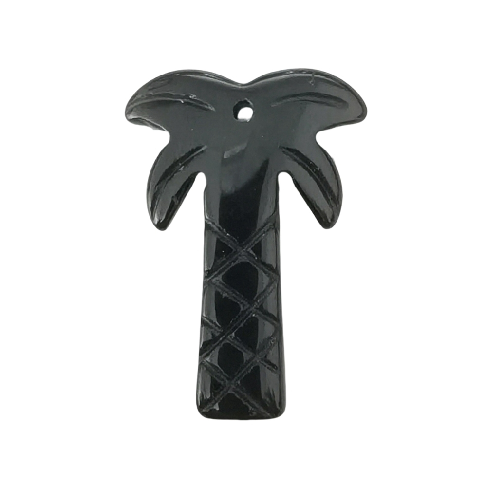 Sodalite Coconut Tree Stone Pendant for DIY Making Jewelry Necklace hanmade Craved Crystal Collection  20x28mm
