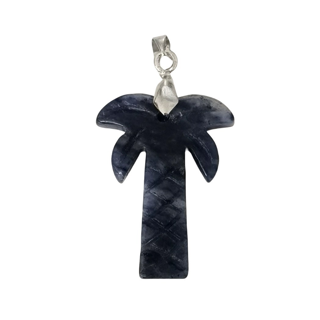 Coconut Tree Stone Pendant for DIY Making Jewelry Necklace hanmade Craved Crystal Collection  20x28mm