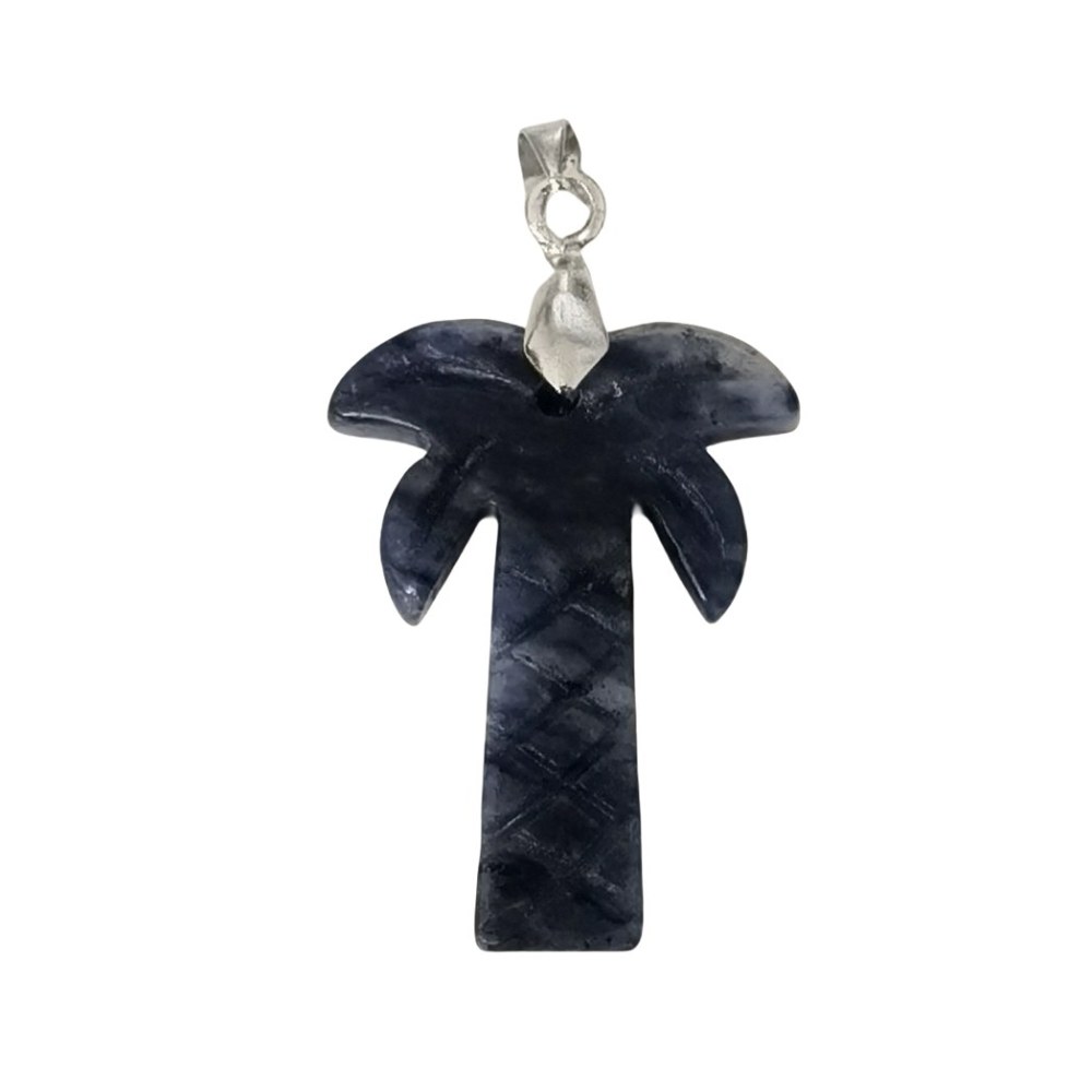 Coconut Tree Stone Pendant for DIY Making Jewelry Necklace hanmade Craved Crystal Collection  20x28mm