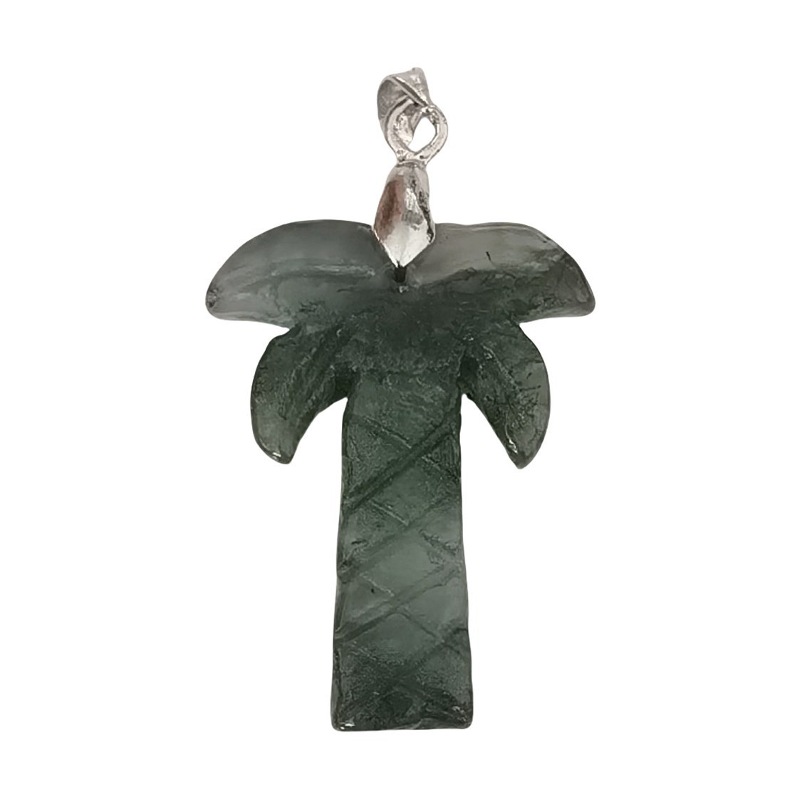 Coconut Tree Stone Pendant for DIY Making Jewelry Necklace hanmade Craved Crystal Collection  20x28mm
