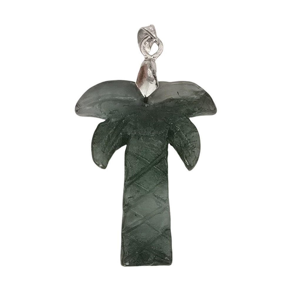 Coconut Tree Stone Pendant for DIY Making Jewelry Necklace hanmade Craved Crystal Collection  20x28mm